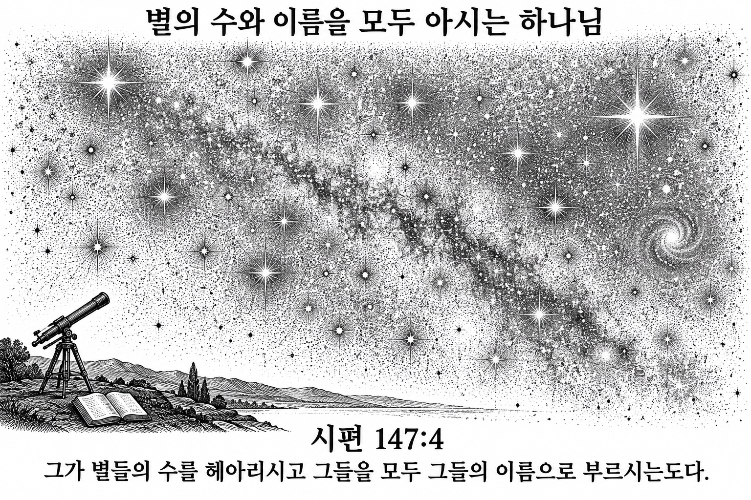 별들의 수와 이름을 모두 아시는 하나님