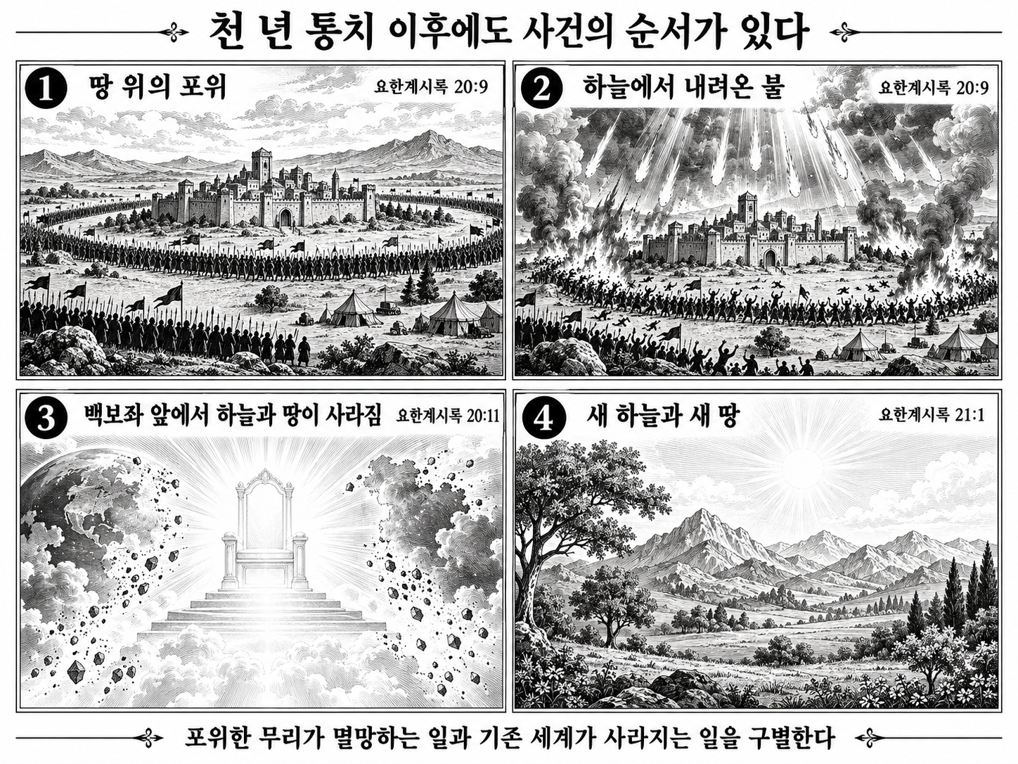 천 년 이후의 포위와 불의 심판, 세계의 소멸과 새 창조