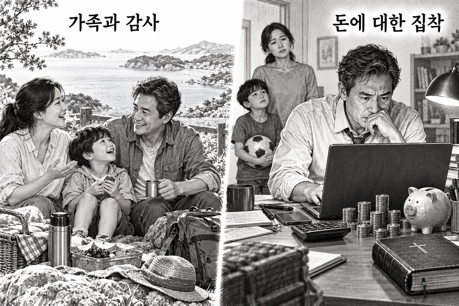 가족과의 유대와 돈에 대한 집착이 드러내는 우선순위