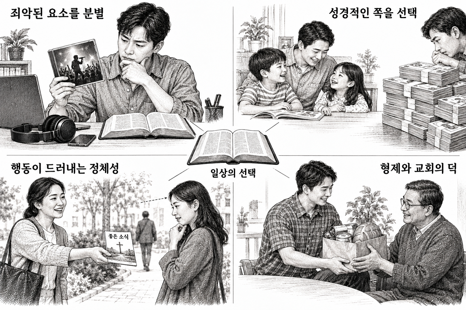 죄악의 분별과 성경적인 선택과 행동의 정체성과 형제의 덕을 함께 살피는 네 가지 기준