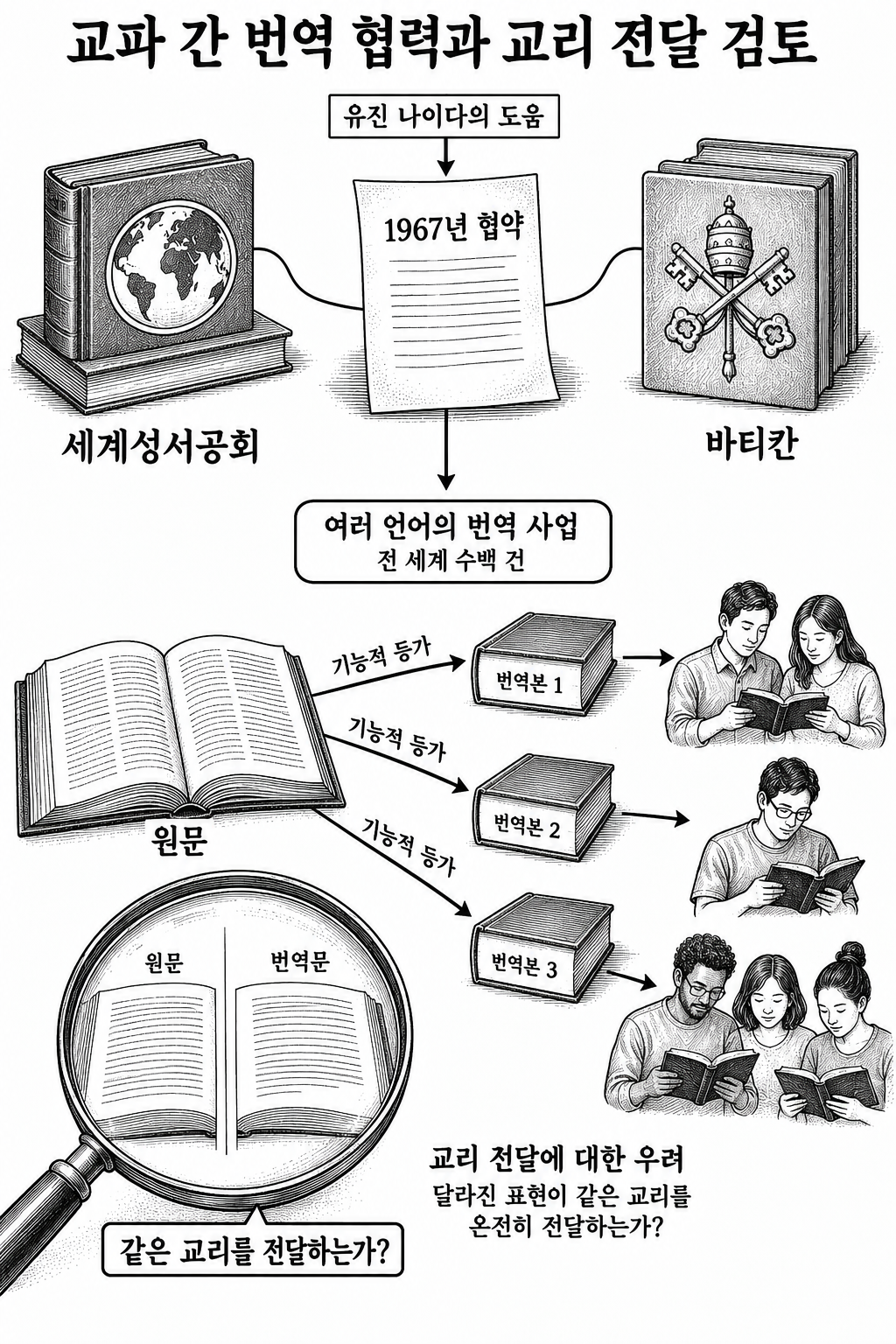 교파 간 번역 협력의 확대와 달라진 표현이 같은 교리를 전달하는지에 대한 우려.