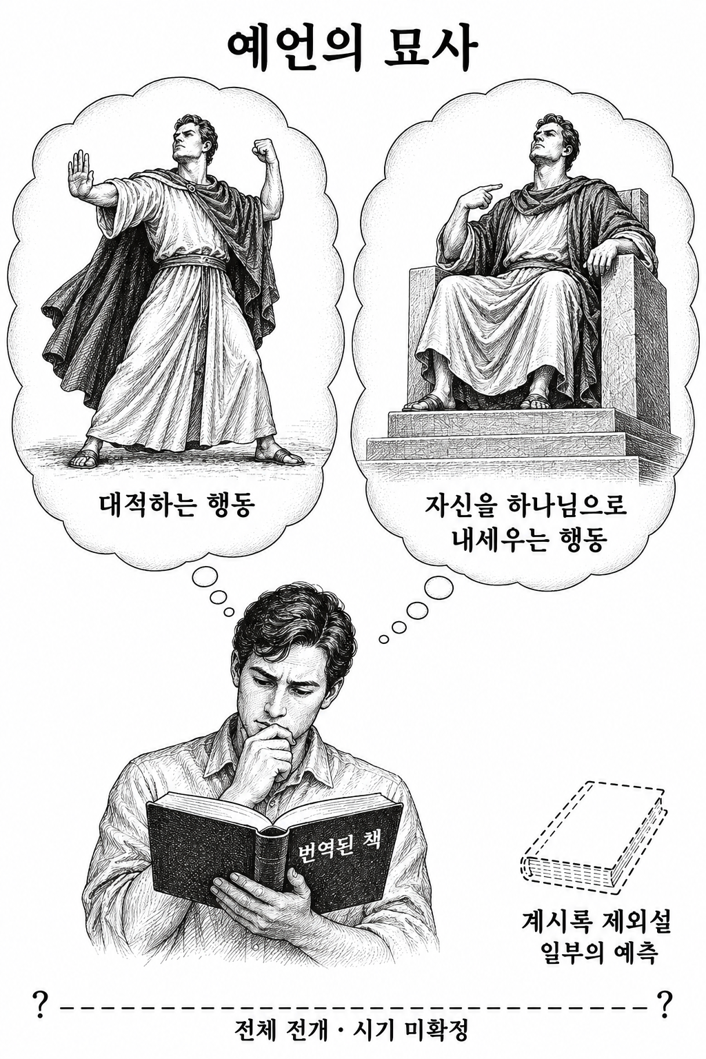 번역 표현이 예언 속 인물 이해에 미치는 영향과 아직 확정되지 않은 전개·예측.